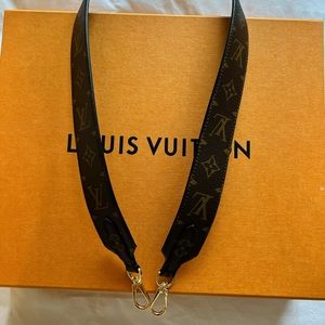 Louis Vuitton Monogram Bandouliere Shoulder Strap in Black